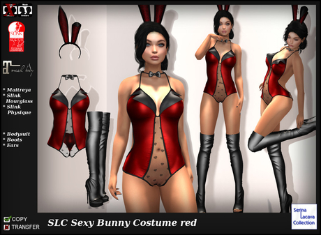 Second Life Marketplace - SLC Sexy Bunny Costume red VENDOR